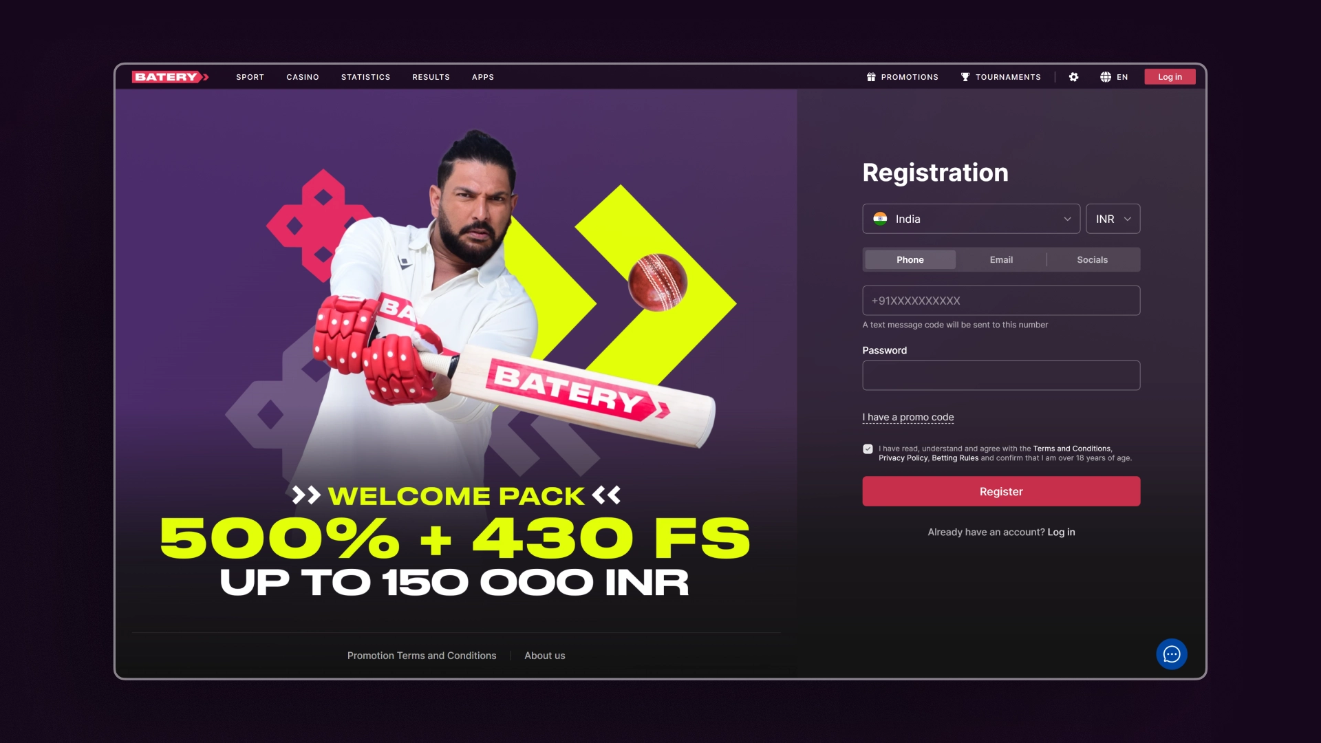 Batery Bet Casino Gameplay